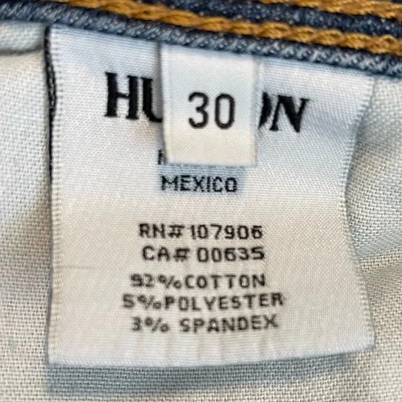 HUDSON Collin Flap Skinny Ankle Jeans | Raw Hem | SRDN Wash | Size 30 - Picture 11 of 13